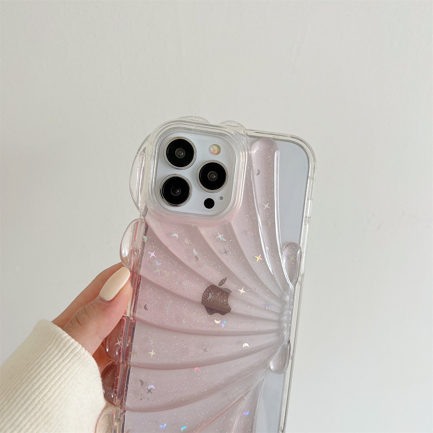 Pro iPhone 13 Pro 6,1palcový Sea Shell Style Phone Case Měkký TPU Glitter Epoxy Star ochranný kryt Pro iPhone 13 Pro 6,1palcový Sea Shell Style Phone Case Měkký TPU Glitter Epoxy Star ochranný kryt